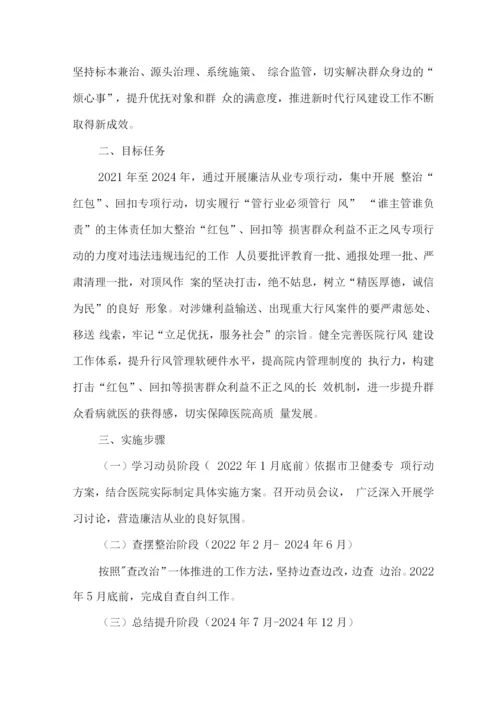 医院廉洁从业九项准则实施方案2.docx