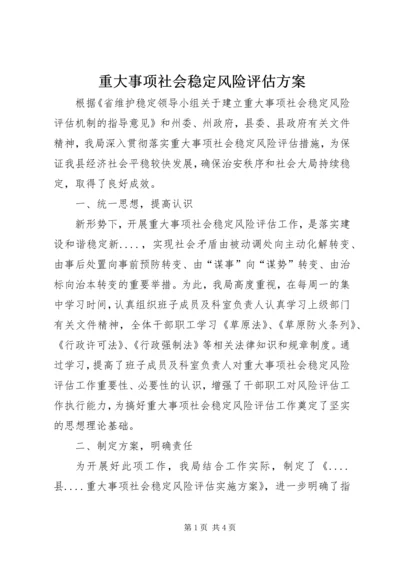 重大事项社会稳定风险评估方案 (4).docx