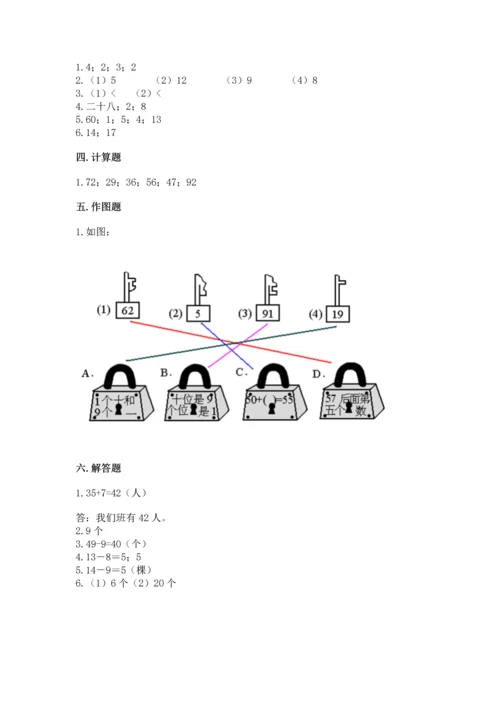 人教版一年级下册数学期末测试卷及完整答案【有一套】.docx