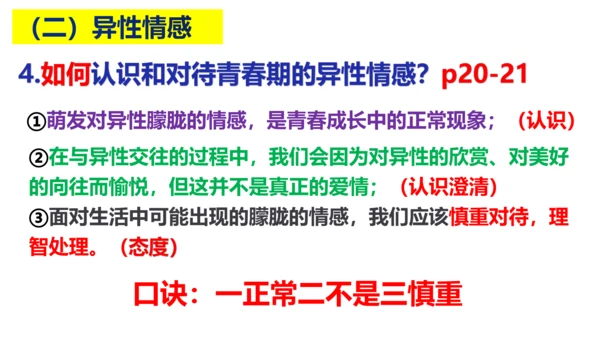 第二课 青春的心弦复习课件（22张）