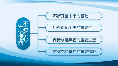 蓝色大气党建党支部年终工作总结PPT