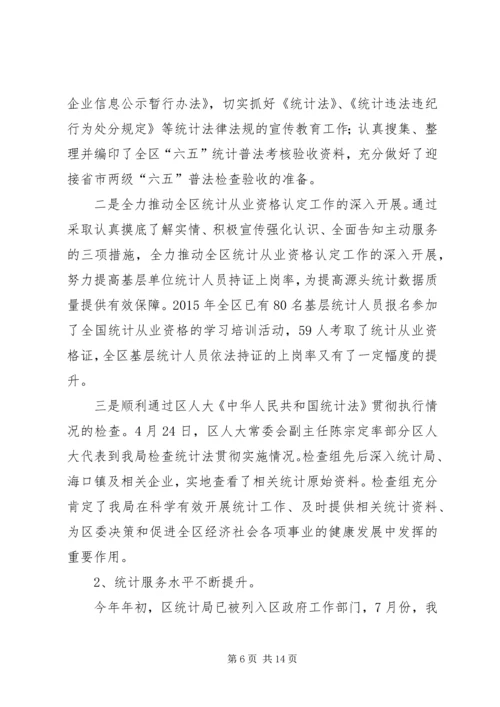统计局年度工作总结及工作安排.docx