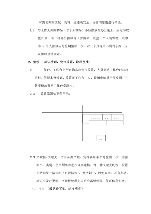 办公室五S管理规定.docx