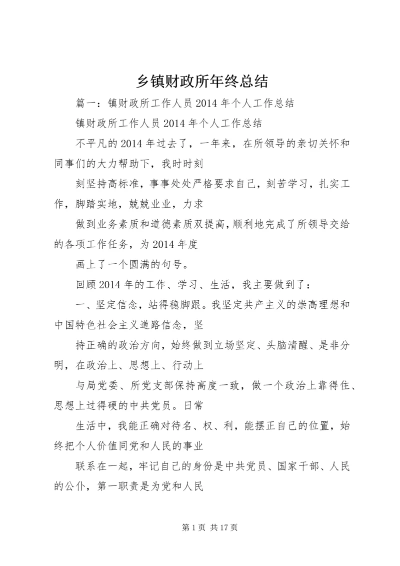 乡镇财政所年终总结.docx