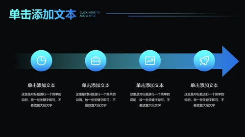 蓝色科技风渐变总结汇报通用PPT演示模板