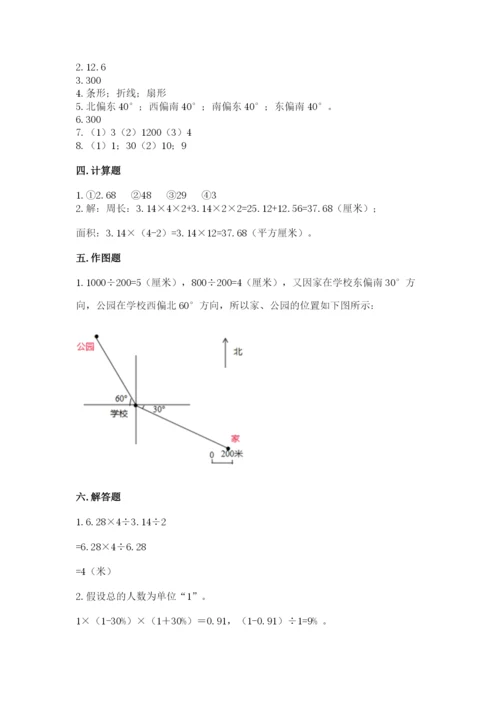 2022人教版六年级上册数学期末考试卷含答案解析.docx