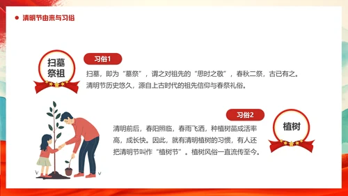 清明缅怀先烈清明节通用PPT模板