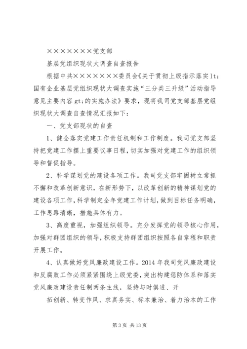 第一篇：基层党组织现状自查报告.docx
