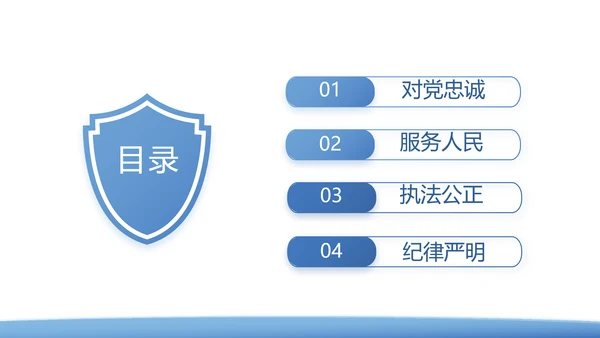 蓝色大气公安警察派出所年年终总结演讲PPT模板