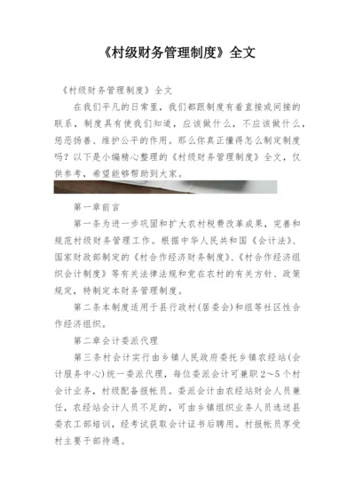 《村级财务管理制度》全文.docx