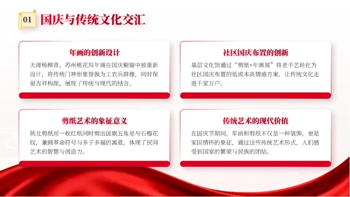 红色党政风国庆历史课堂专题讲座PPT模板