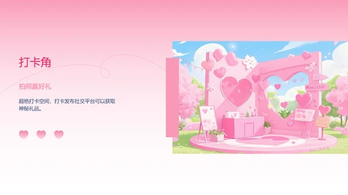 粉色渐变简约风格情人节活动策划PPT模板