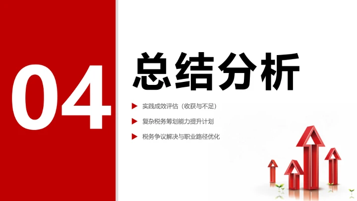 红色商务风会计学专业大学生职业生涯规划发展展示PPT模版