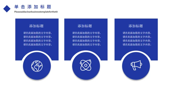 蓝色商业风科技电子信息企业宣传通用PPT模板