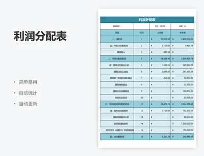 利润分配表