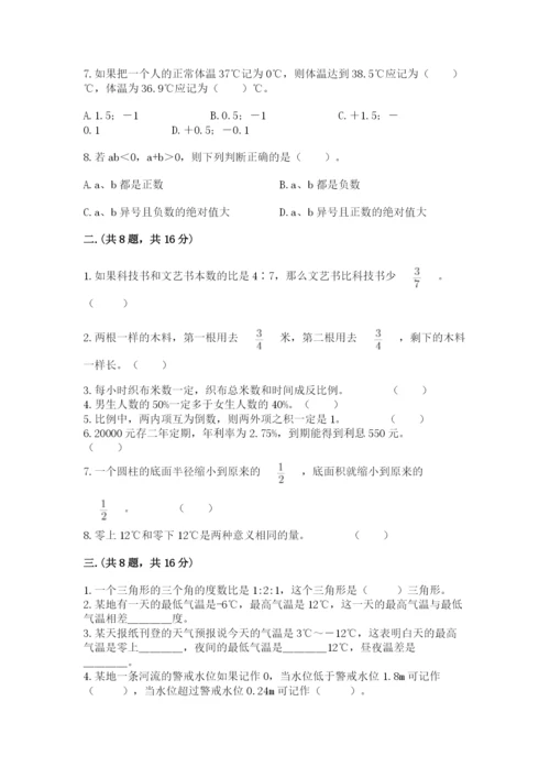 苏教版六年级数学小升初试卷附参考答案【名师推荐】.docx