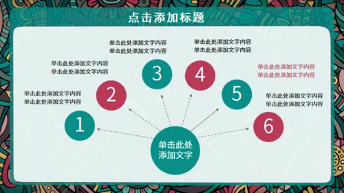 西藏族花纹风格通用PPT模板