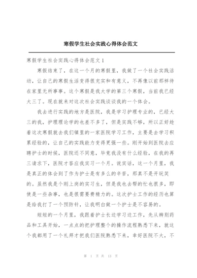 寒假学生社会实践心得体会范文.docx