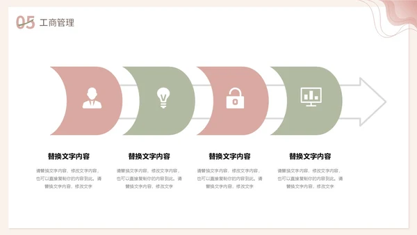小清新渐变形状花草人事行政年终工作总结PPT年终总结