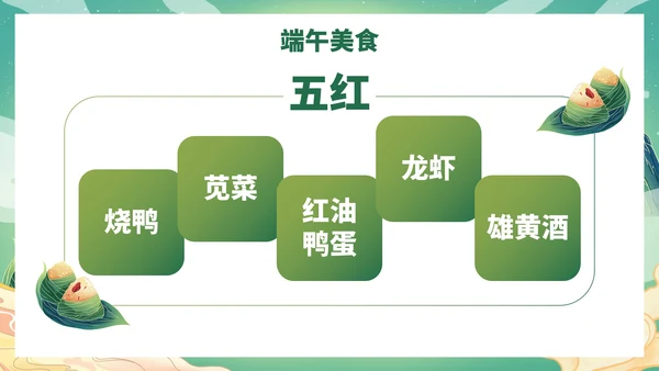 卡通插画端午节主题科普PPT模板