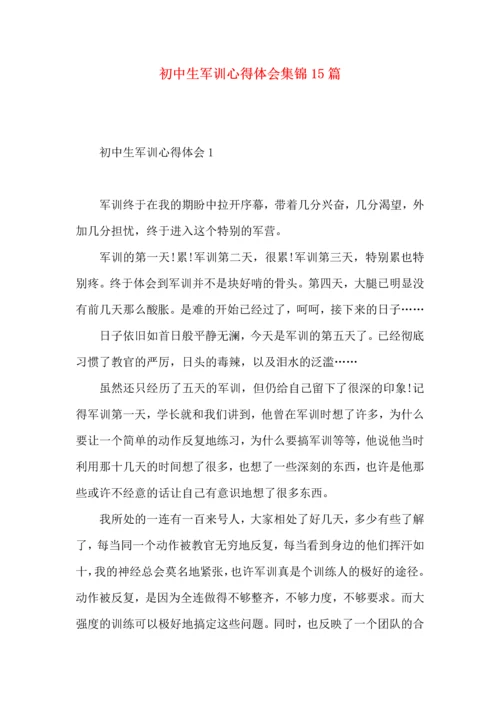 初中生军训心得体会集锦15篇 (2).docx