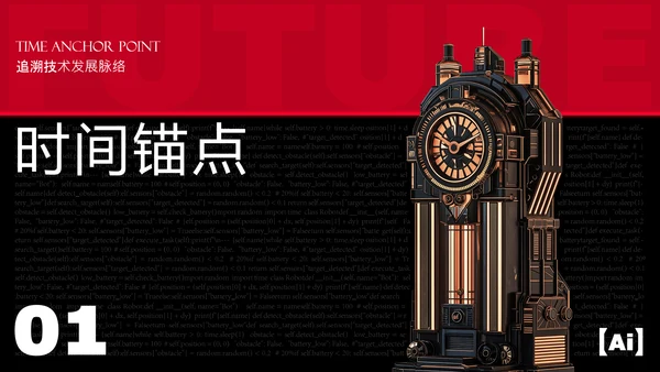 黑红潮流风人工智能介绍PPT模板