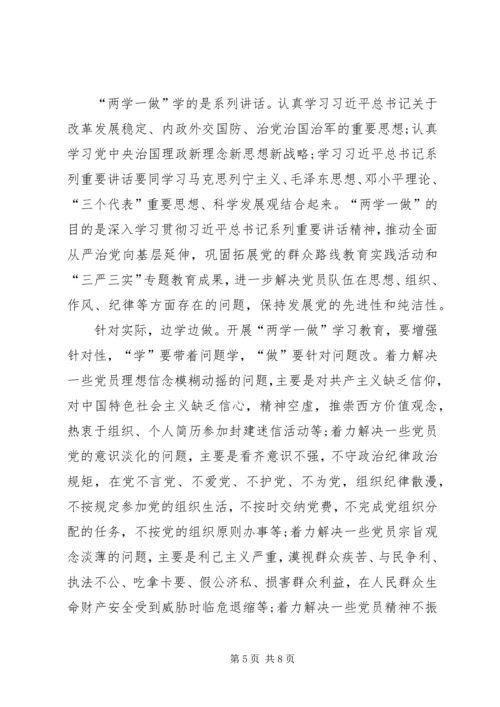 党员践行两学一做内容思想汇报100篇.docx