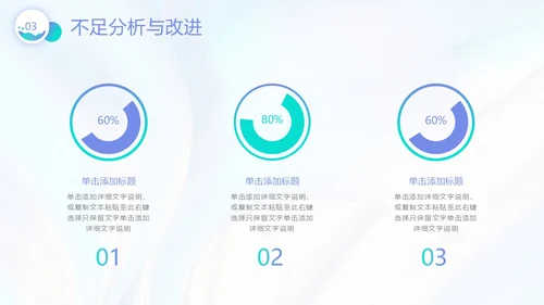 微粒体渐变风格季度工作总结PPT