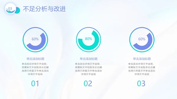 微粒体渐变风格季度工作总结PPT