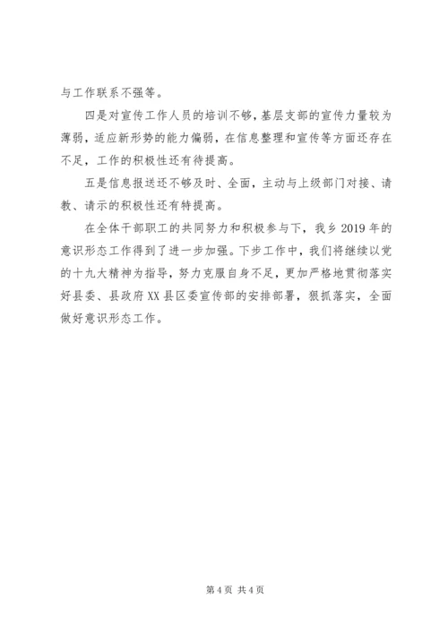 乡镇意识形态工作自查报告某年.docx