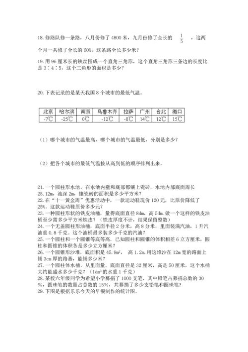 六年级小升初数学解决问题50道（达标题）word版.docx