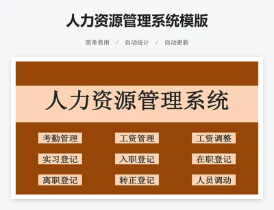 人力资源管理系统模版