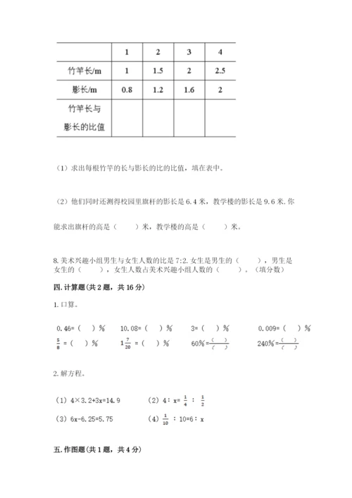 沪教版小学数学六年级下册期末检测试题精品（全优）.docx