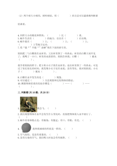 教科版一年级下册科学期末测试卷精品【模拟题】.docx