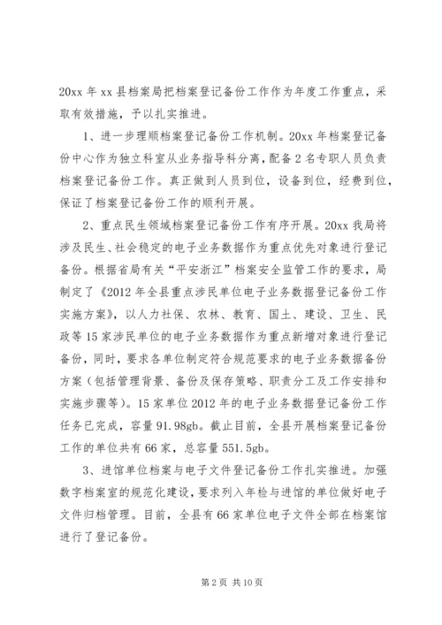 县档案局工作报告材料 (2).docx