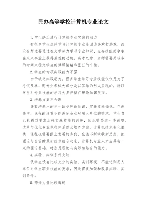 民办高等学校计算机专业论文.docx