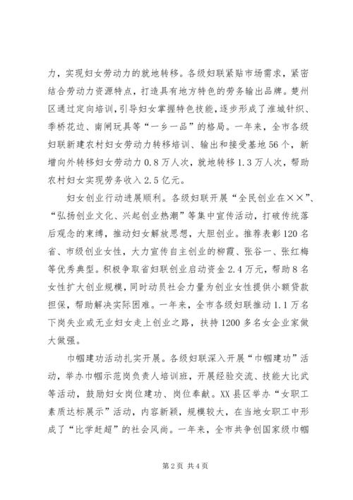 在市妇联会议上的工作报告 (7).docx