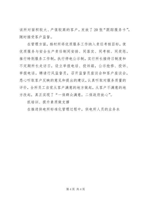 基层乡村供电所经验汇报材料 (2).docx