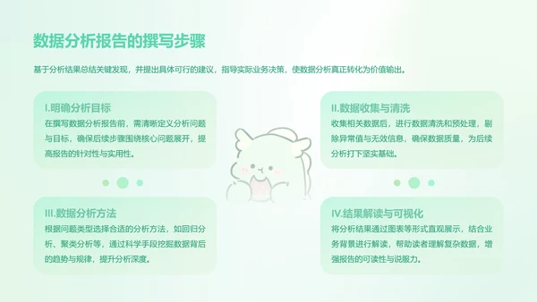 茶茶龙艾绿渐变风数据分析报告
