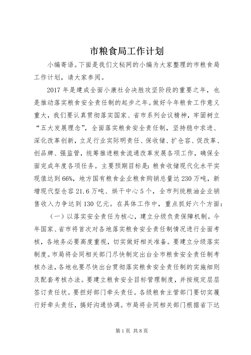 市粮食局工作计划 (6).docx