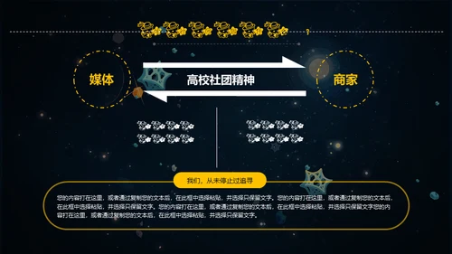 可爱卡通星空社团招新通用PPT模板