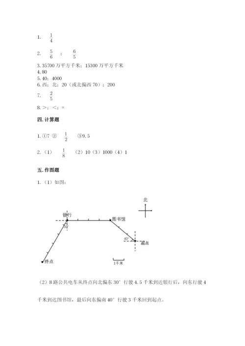 人教版六年级上册数学期中测试卷（名校卷）.docx