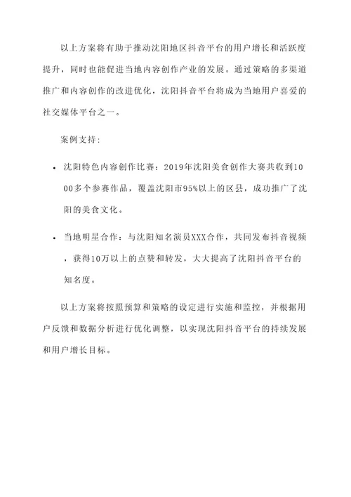 沈阳抖音运营方案