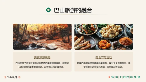 中国美食巴山黄羊介绍PPT模板