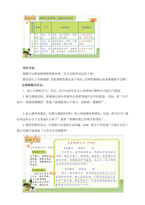 -统编版2024-2025学年语文四年级上册第三单元习作指导 写观察日记（讲稿）