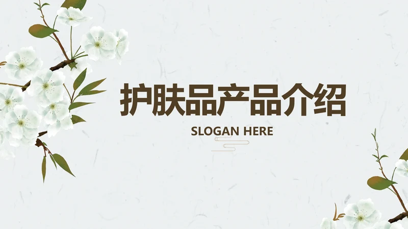 简约护肤品产品介绍工作总结动态PPT模板