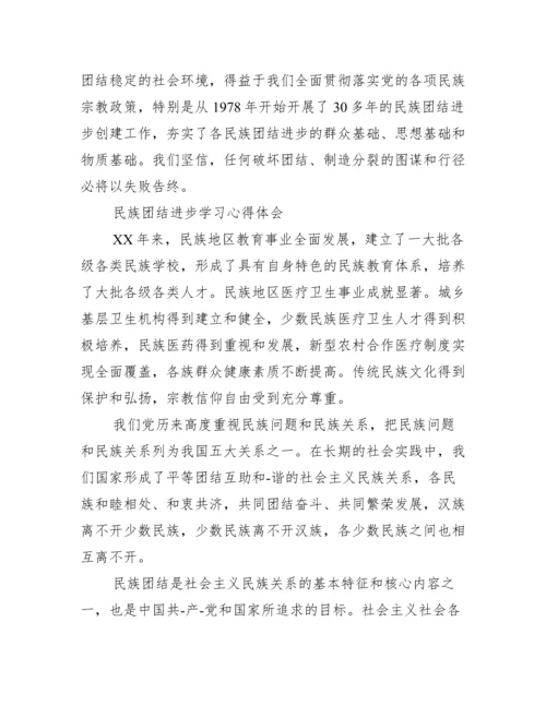 民族团结进步学习心得体会.docx