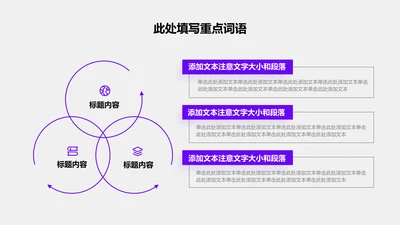关系页-紫色商务风3项圆形并列关系图