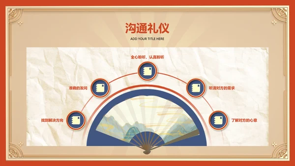 红色国潮风企业通用行业礼仪培训