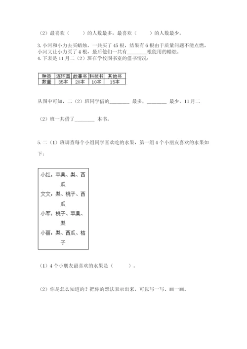 人教版二年级下册数学第一单元 数据收集整理 测试卷审定版.docx